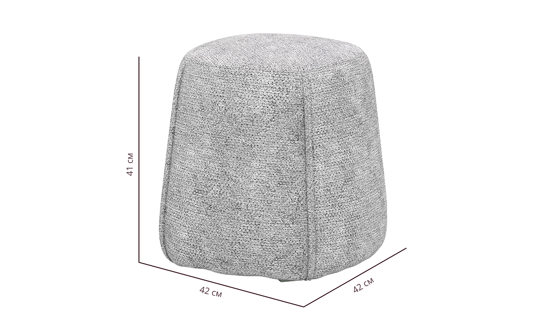 Шелдон / пуф велюр sierra 1 светло-серый